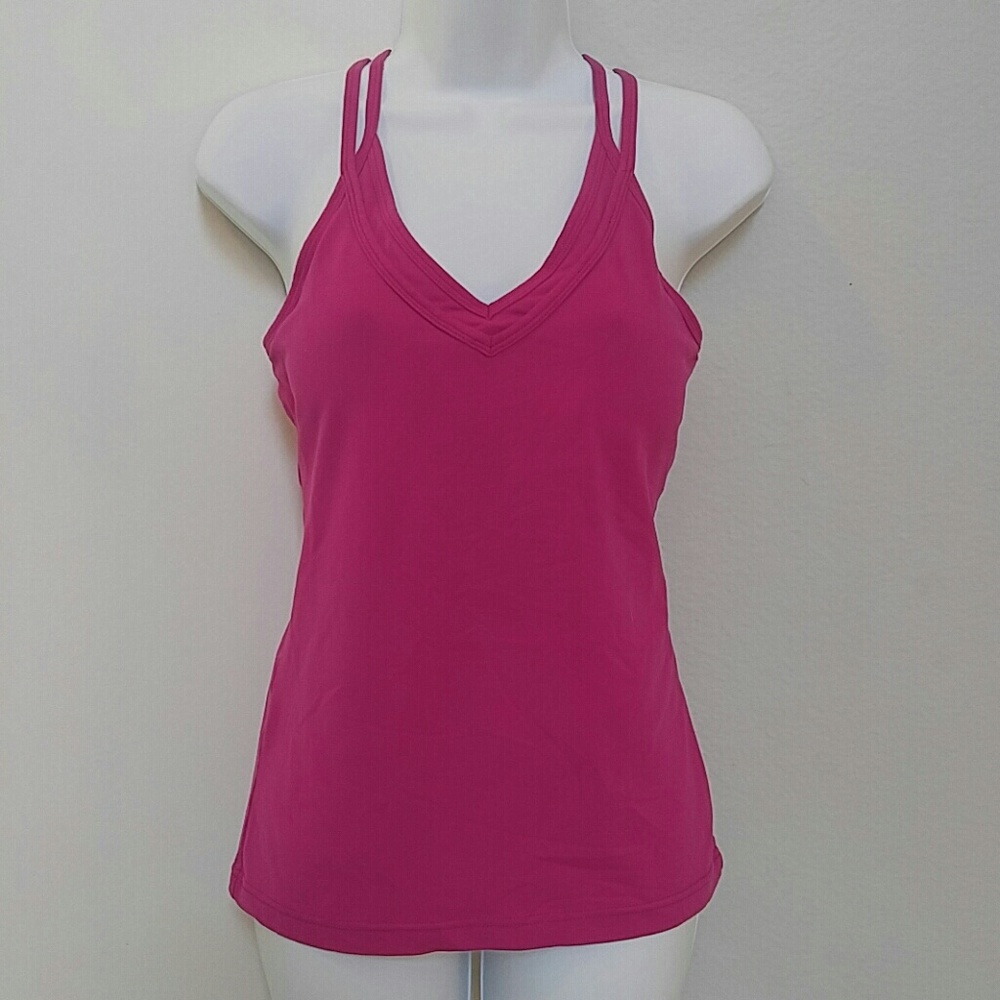 Kyodan pink strappy workout tank top. Size M